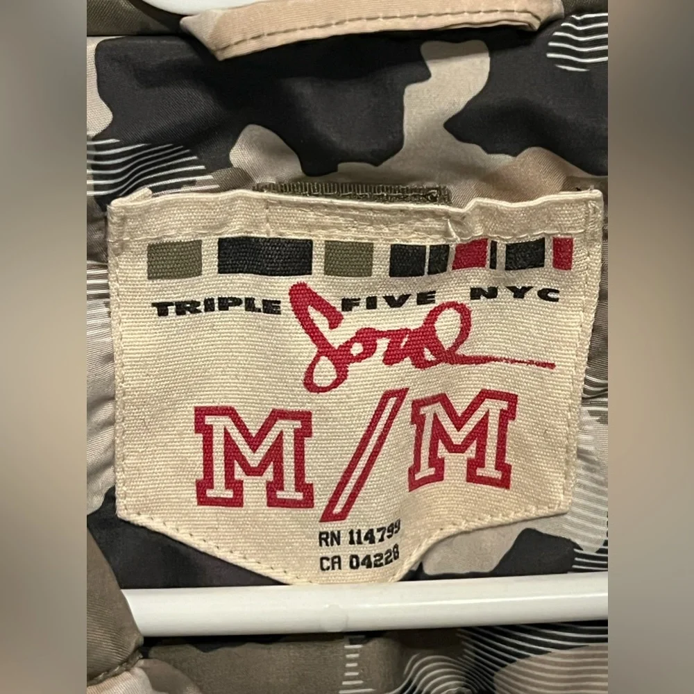 Triple 5 NYC Soul Men’s Fatigue Green/Camo Hooded Front Pouch Jacket size M - Picture 2 of 3